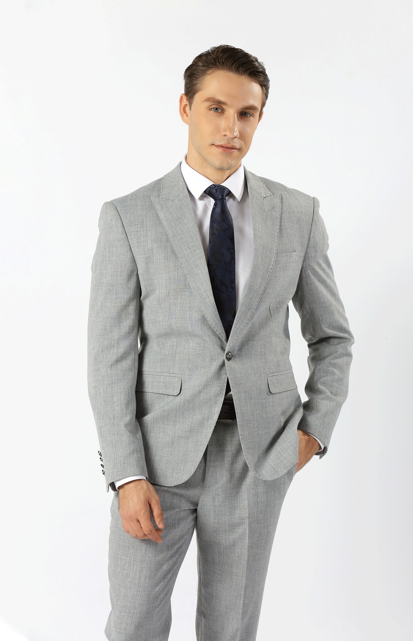 Silver Suit Trousers 2836