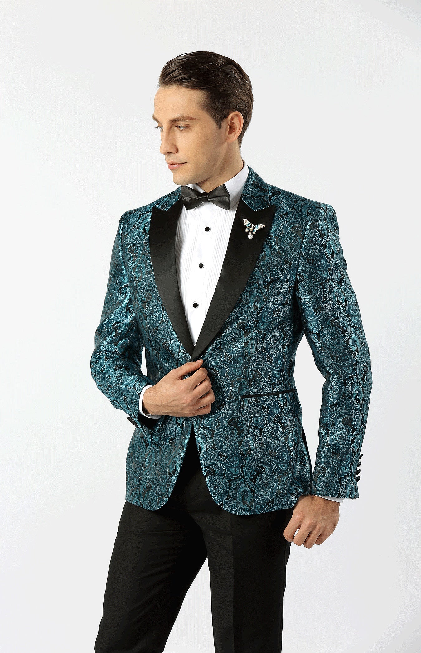 SOGNA COL Rocco Paisley Peak lapel Jacket 64142