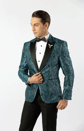 SOGNA COL Rocco Paisley Peak lapel Jacket 64142