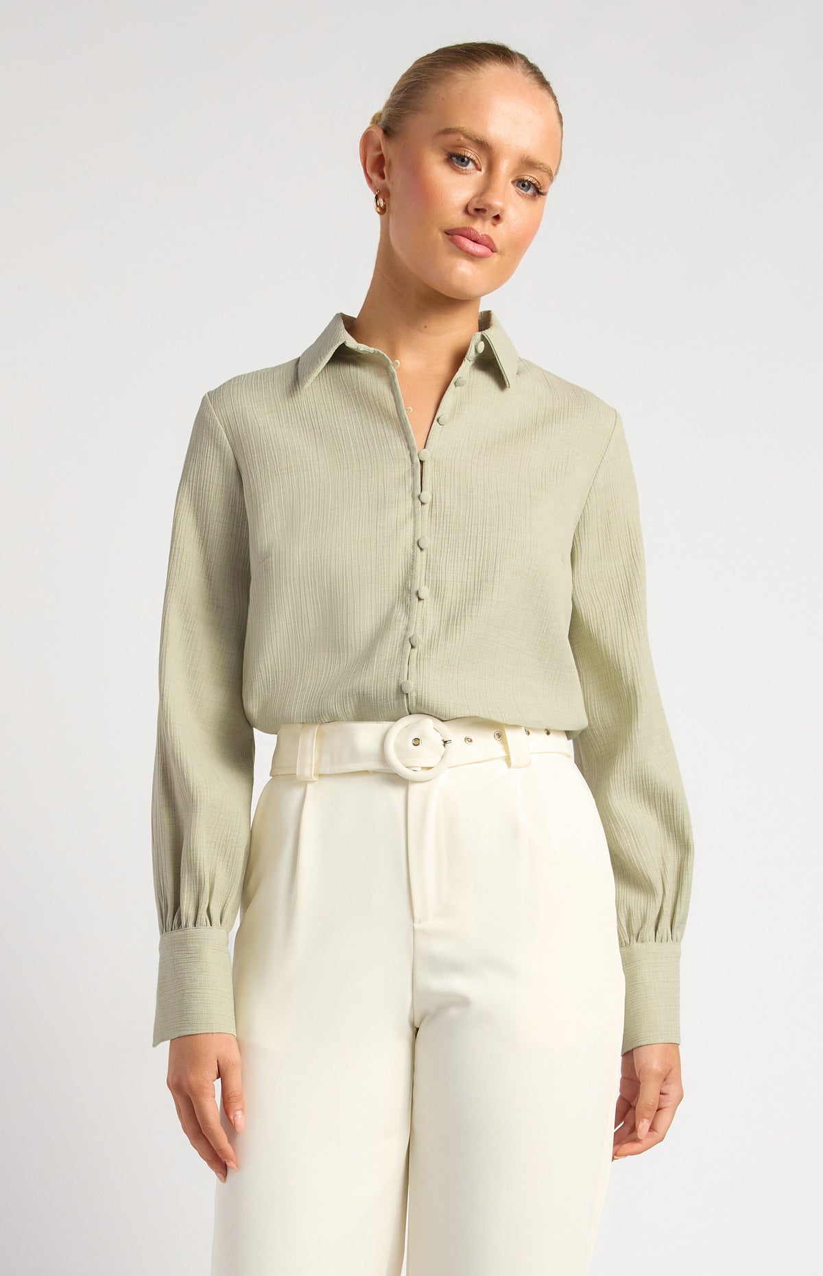 Textured Shank-Button Shirt — ST0800A