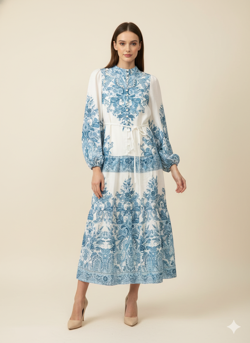 Linen Maxi Dress 30250112-1