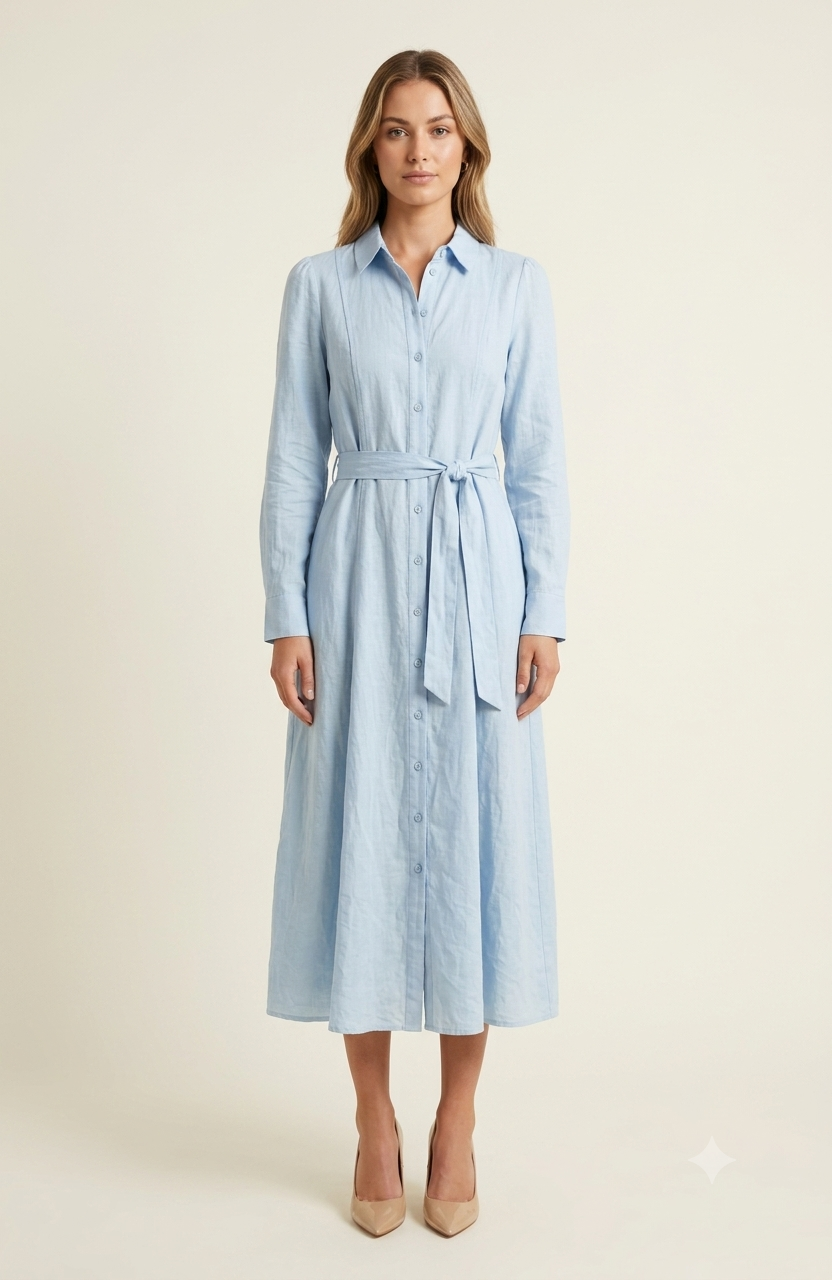 SOGNA Pink Maxi Shirt Dress 30250501-1 | Occasionwear
