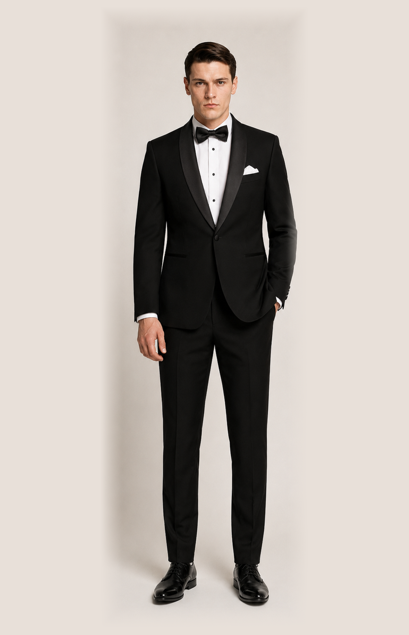 Massimo Black Tuxedo Suit Jacket 3208