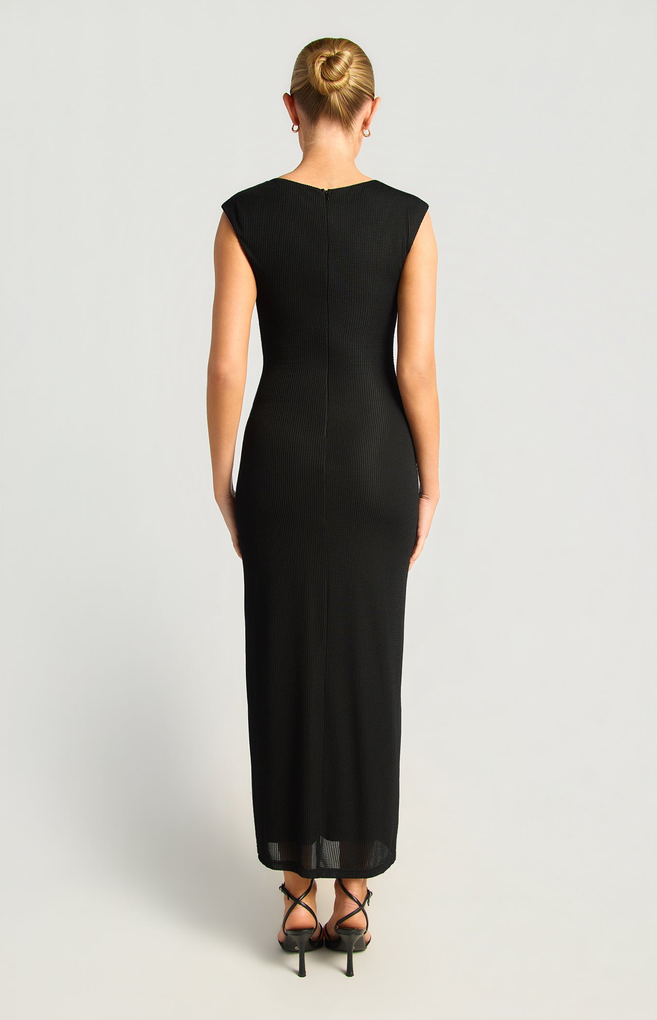 SOGNA textured jersey dress SDR1963B in Black - Back