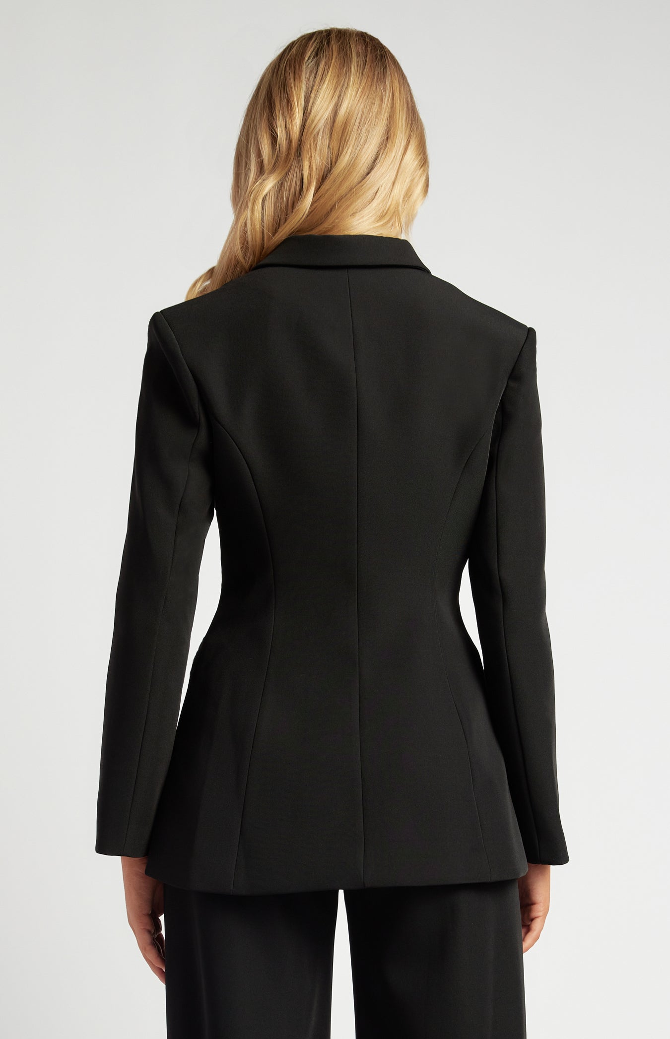SOGNA women's cinched waist tailored blazer SJT398A in Black - image 6