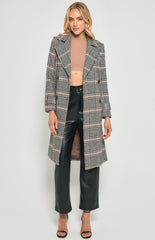 SOGNA COL Checkered Faux Wo Coat AJT315B