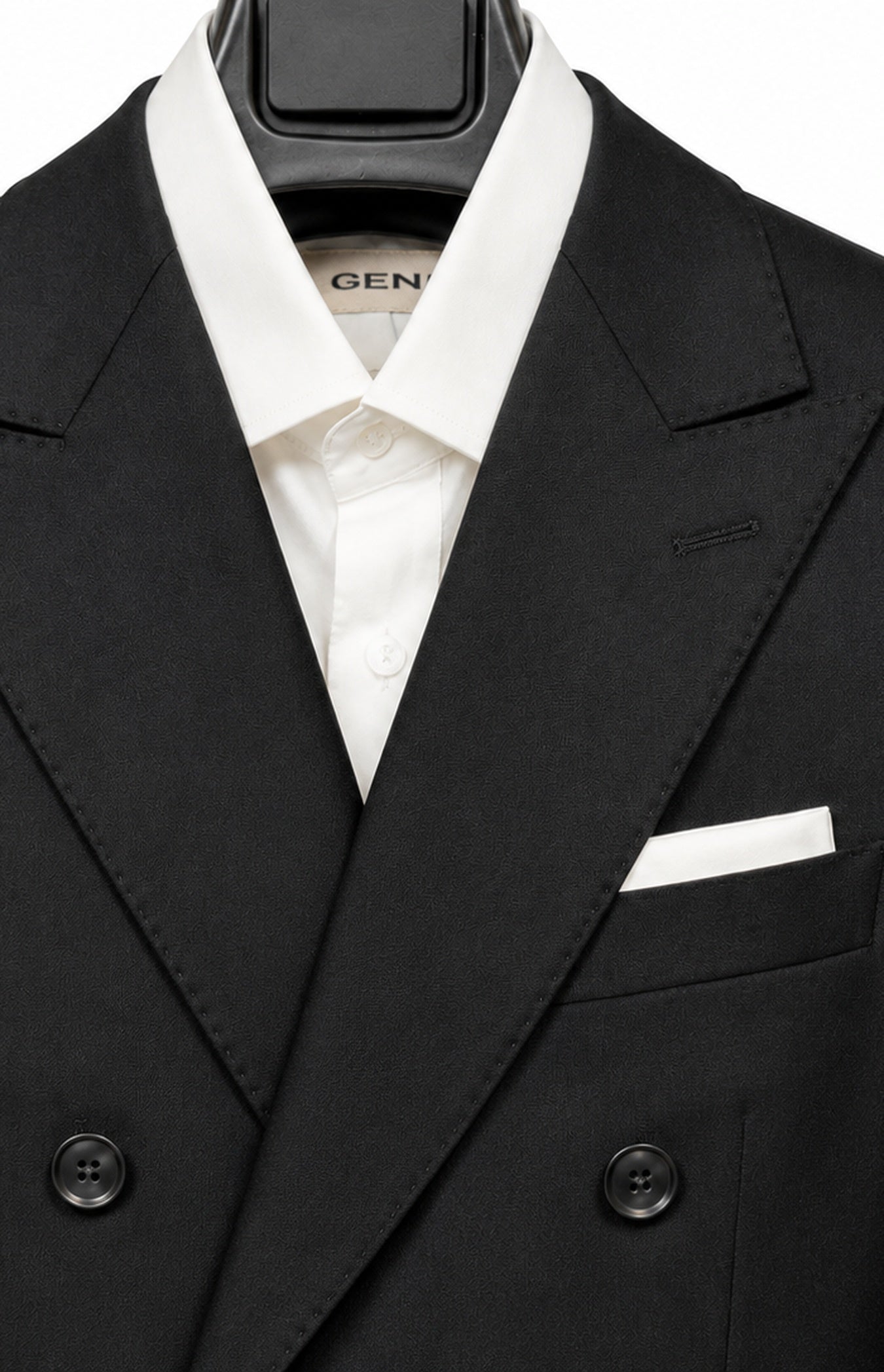 Tailored Col Double Breasted DB 108 Black Jacket 5331
