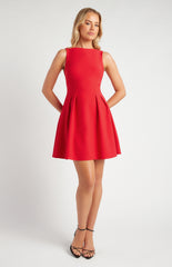 SOGNA COL Stretch Fabric Cinched Waist Detail SDR1710B