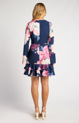 SOGNA COL Exclusive Floral Print Ruffle Detail Dress SDR1742A
