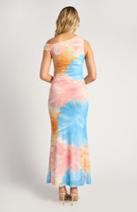 SOGNA COL Floral Print Asymmetric N Jersey Dress - SDR1795A