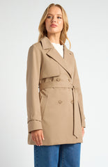 SOGNA COL Double Breasted Cropped Trench Coat SJT410A