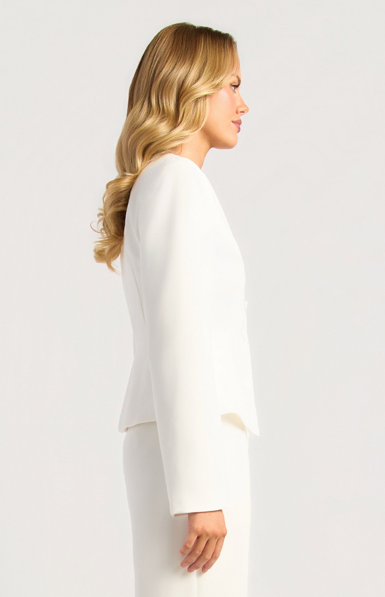 Cinch Waist Blazer With Button (SJT413A)