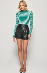 SONGA COL Contrast Striped Knit TopSKN592