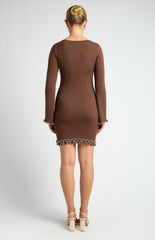 SOGNA COL Contrast Twirl Feature Knit Dress SKN953