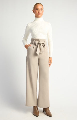 SOGNA COL Paper Bag Waist Wide Leg Pants SPA328B