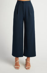 SOGNA COL Topstitch Waistband Detail Wide Leg Pants SPA487A
