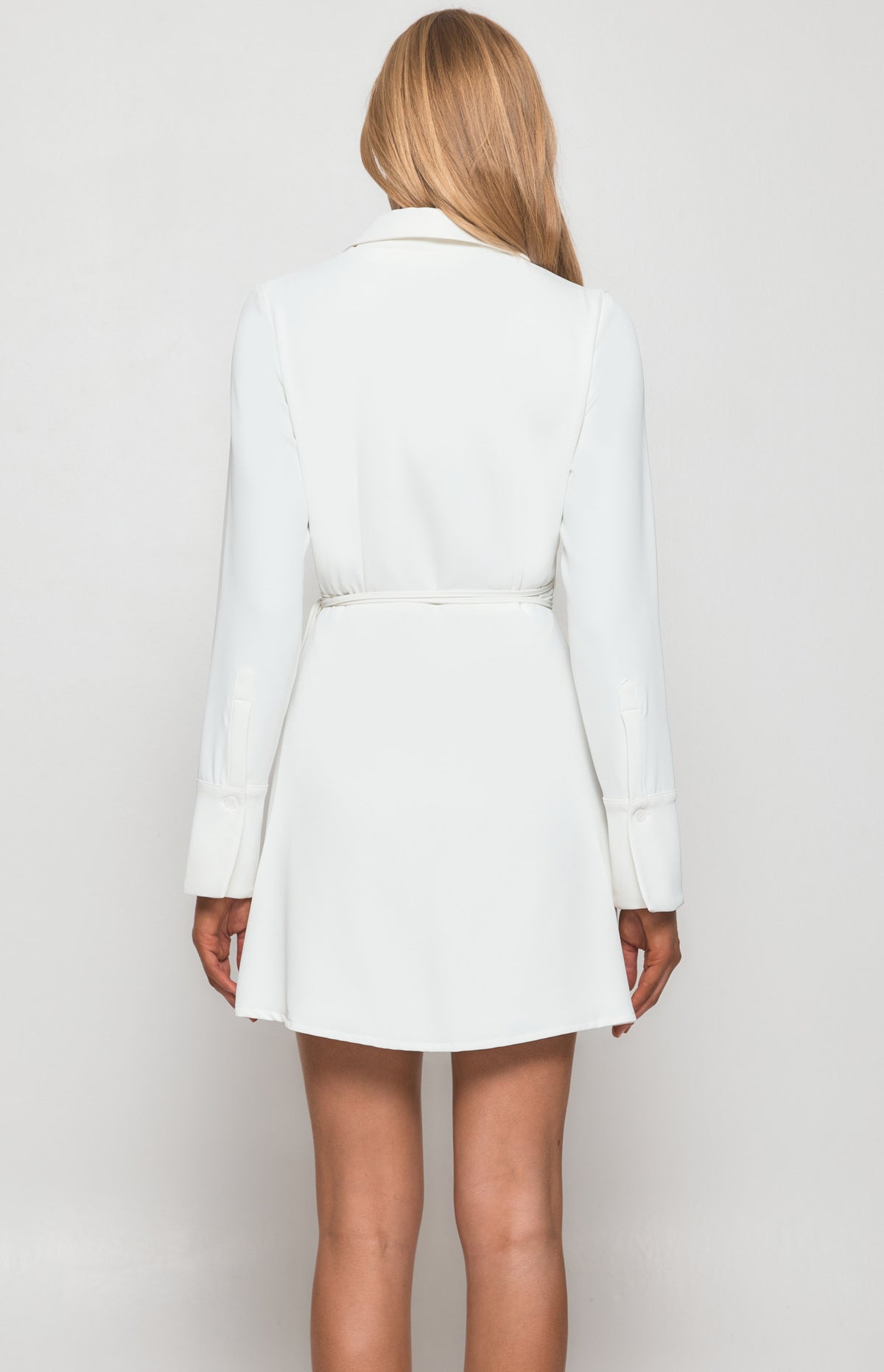 SOGNA Long Sleeve Wrap Shirt Dress WDR383 | Occasionwear