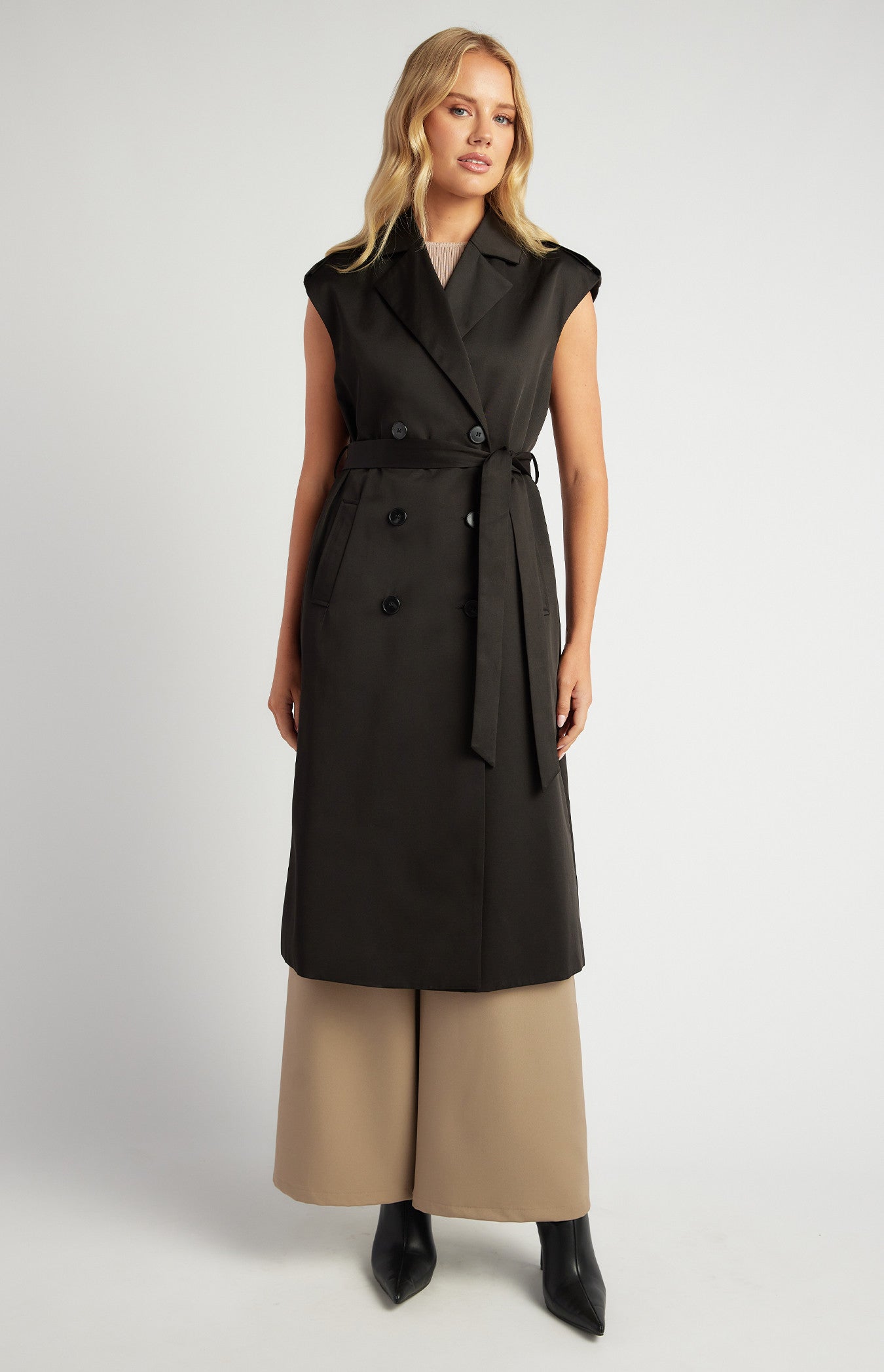 SOGNA COL Sleeveless Vest Trench coat WJT242B