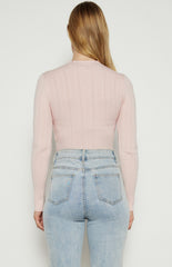 Mock Neckline Textured Knit Top WKN646