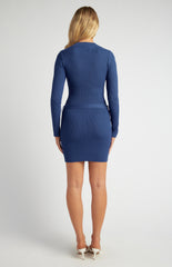 SOGNA COL Detachable Low Waist Belt Knit Mini Dress WKN750