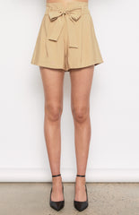 SOGNA COL Cotton Blend High Waisted Shorts WPA261A