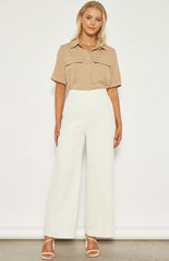 SOGNA COL Utility Pocket Detail Short Sleeve Shirt WTO533B