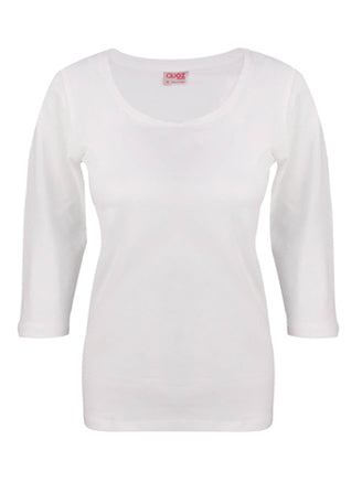 SOGNA Women's Stretch Figure 3/4 Cotton Tee