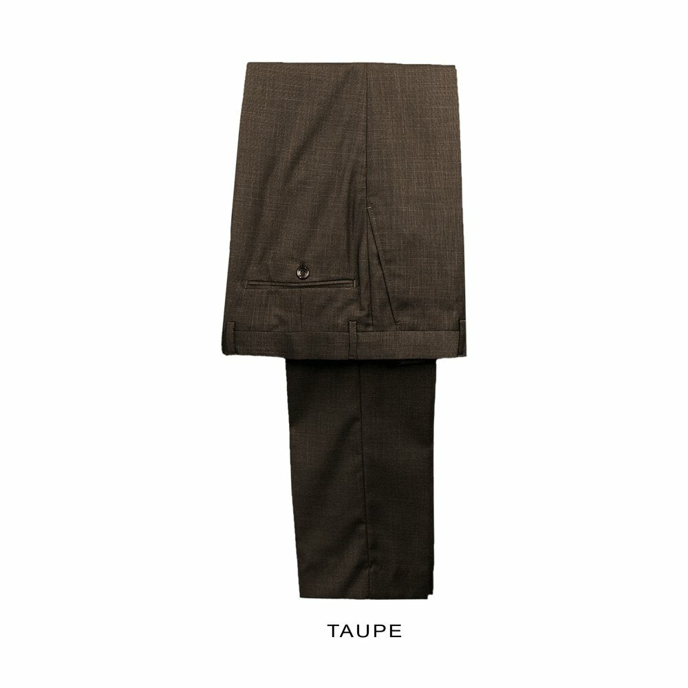 Poly Wool Slim Fit Texture Trousers