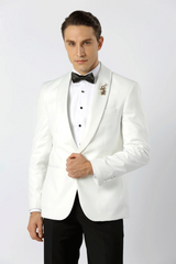SONGA COL Quotation  Custom Ivory Double Breasted Suit Jacket with Ivory Lapel 2093