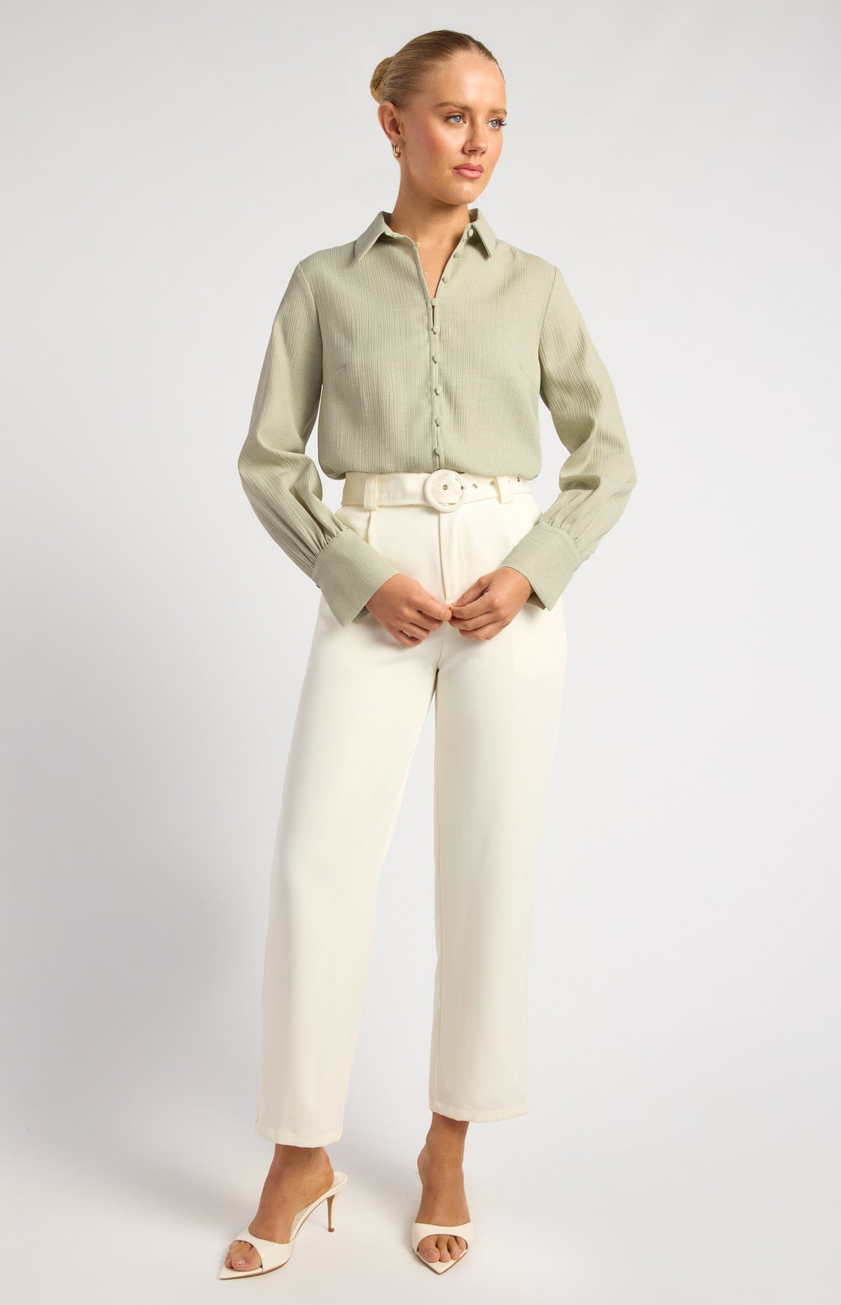Textured Shank-Button Shirt — ST0800A