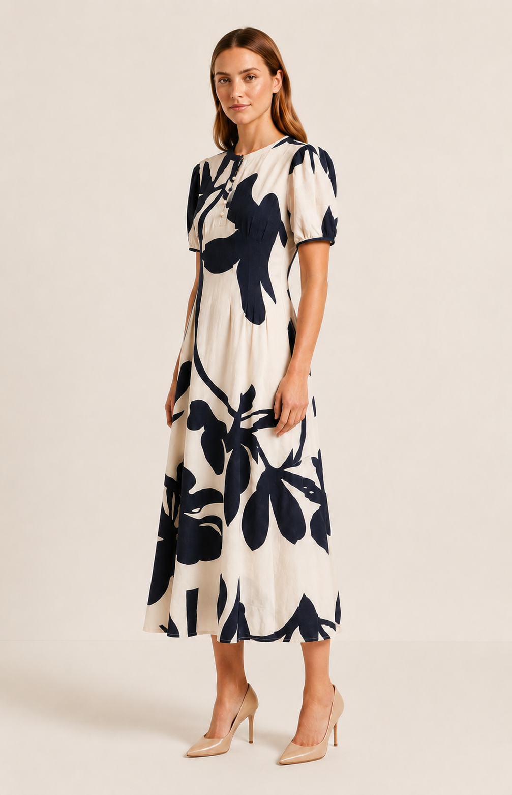 SOGNA Botanical Print Long Dress - 43260293-1