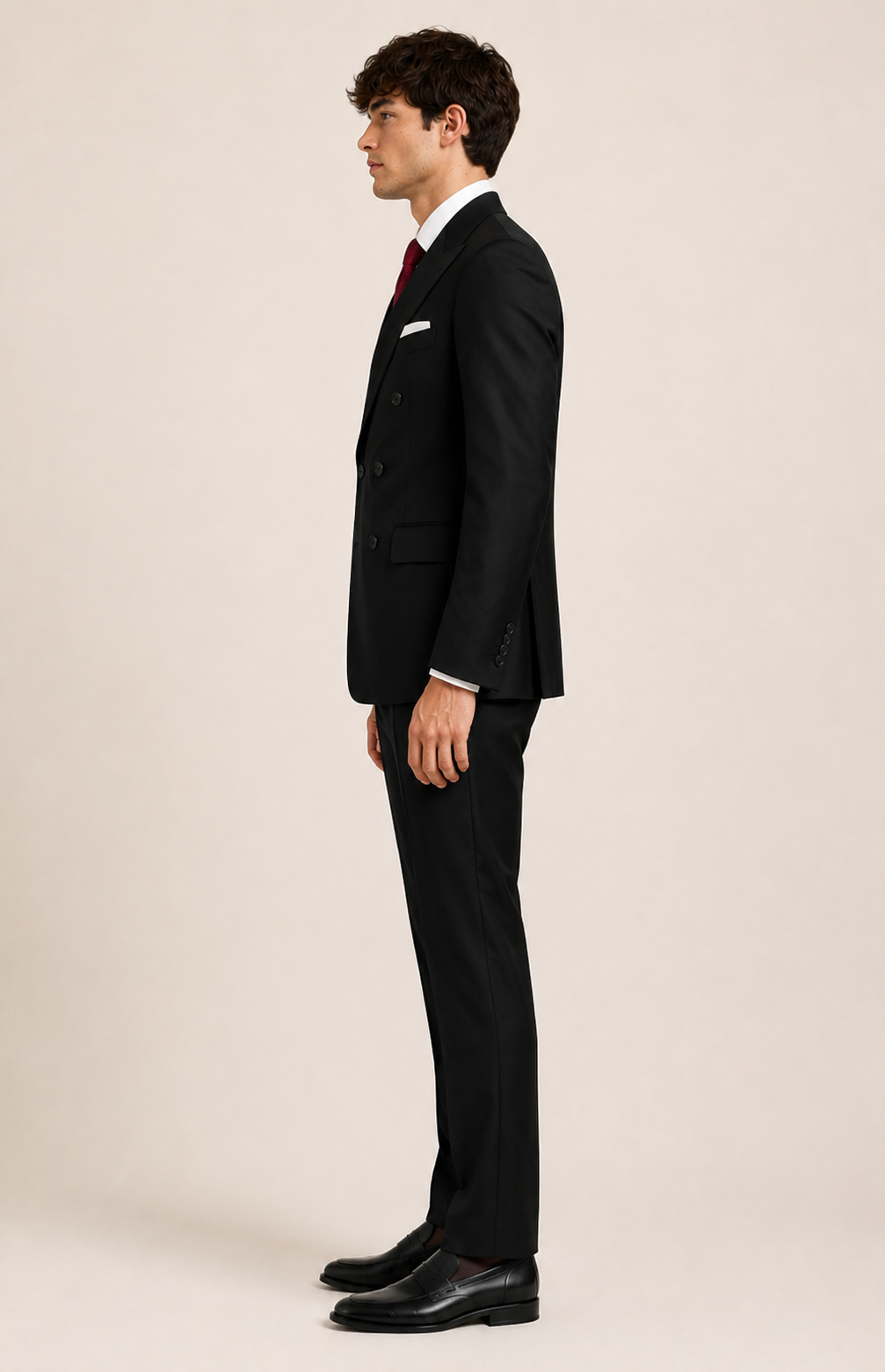 Tailored Col Double Breasted DB 108 Black Jacket 5331