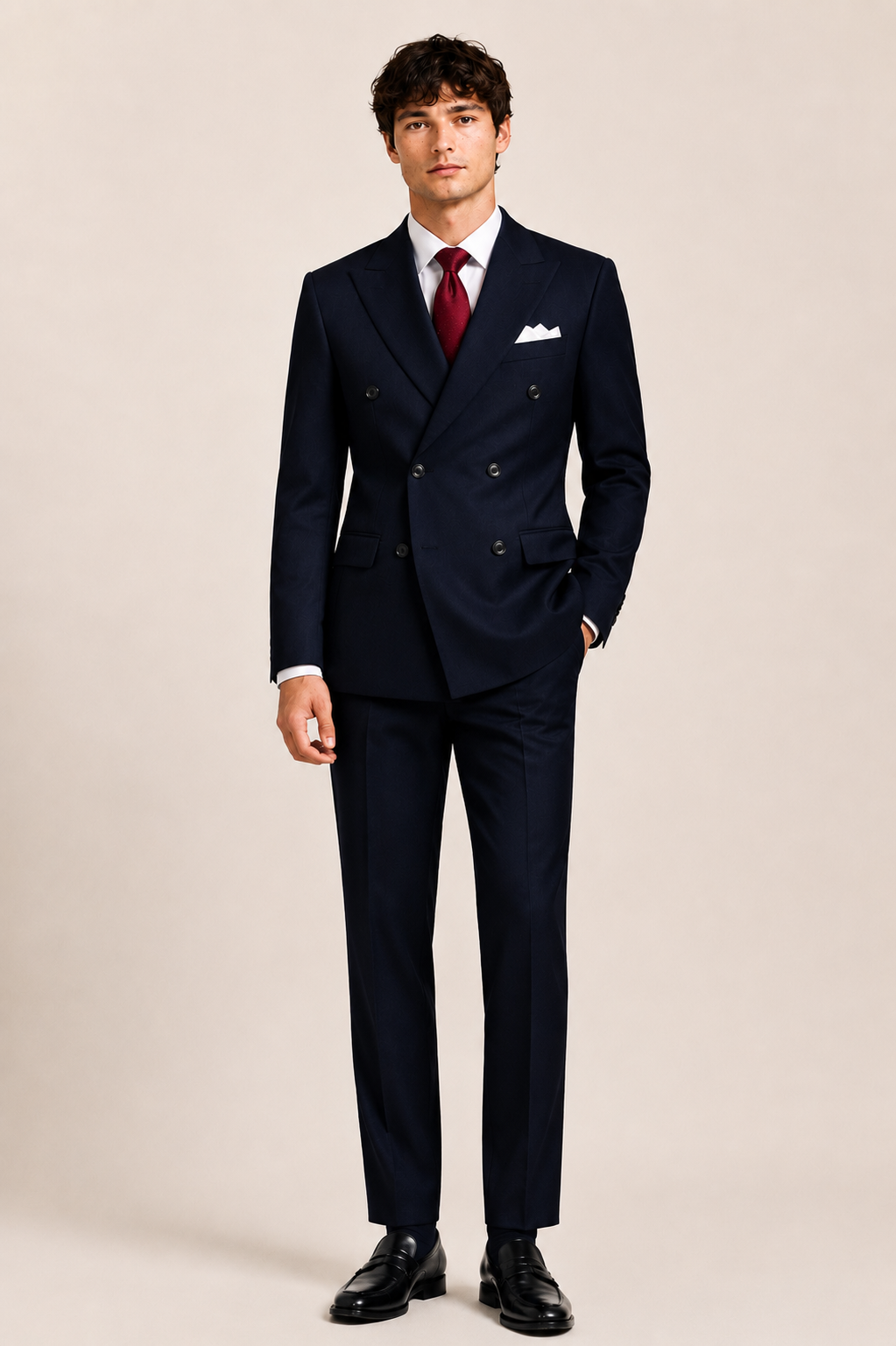 Tailored Col Double Breasted DB 110 Navy Jacket 5331 -12