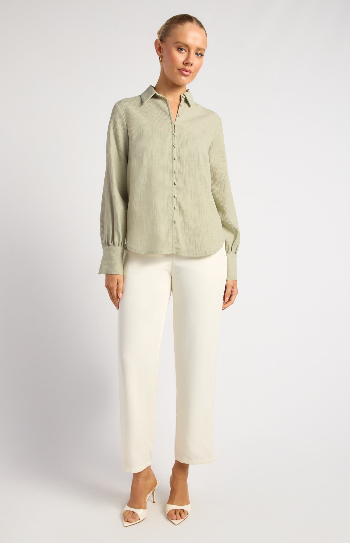 Textured Shank-Button Shirt — ST0800A
