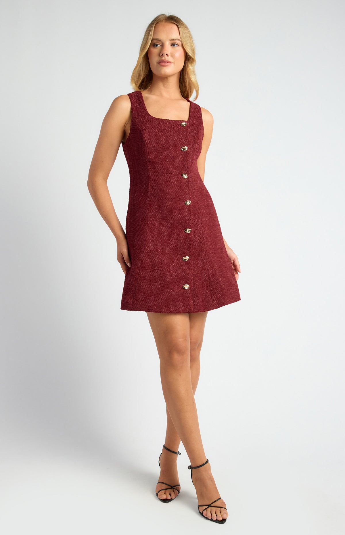 SOGNA Tweed A-Line Mini Dress SDR1752A