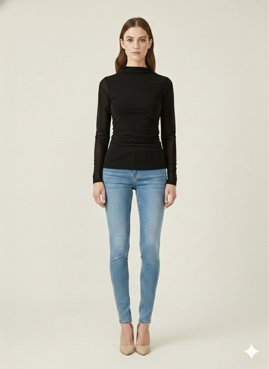 SOGNA COL MESH TOP - 122293A