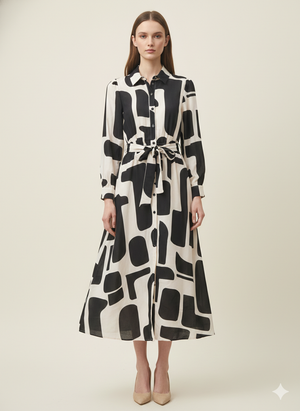 SOGNA COL GEOMETRIC DRESS - SDR1942A