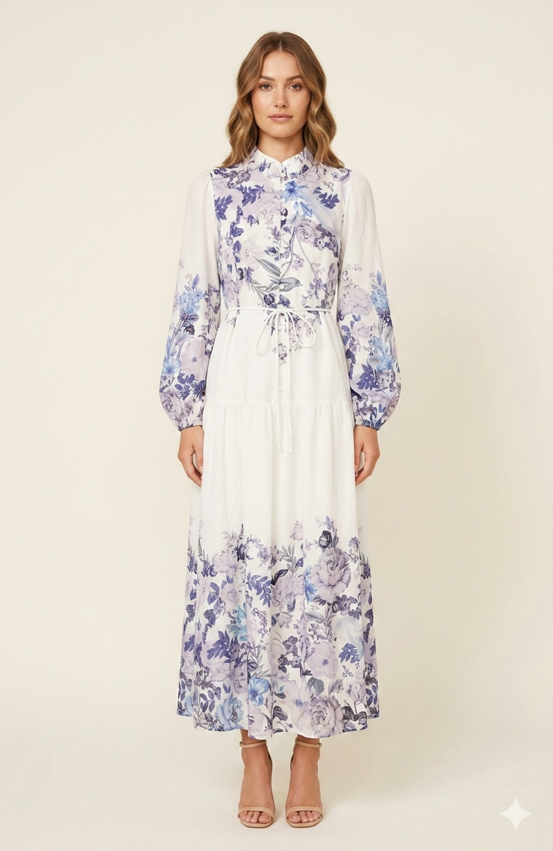 SOGNA Purple Floral Maxi Dress 43250911-1 | Race Day