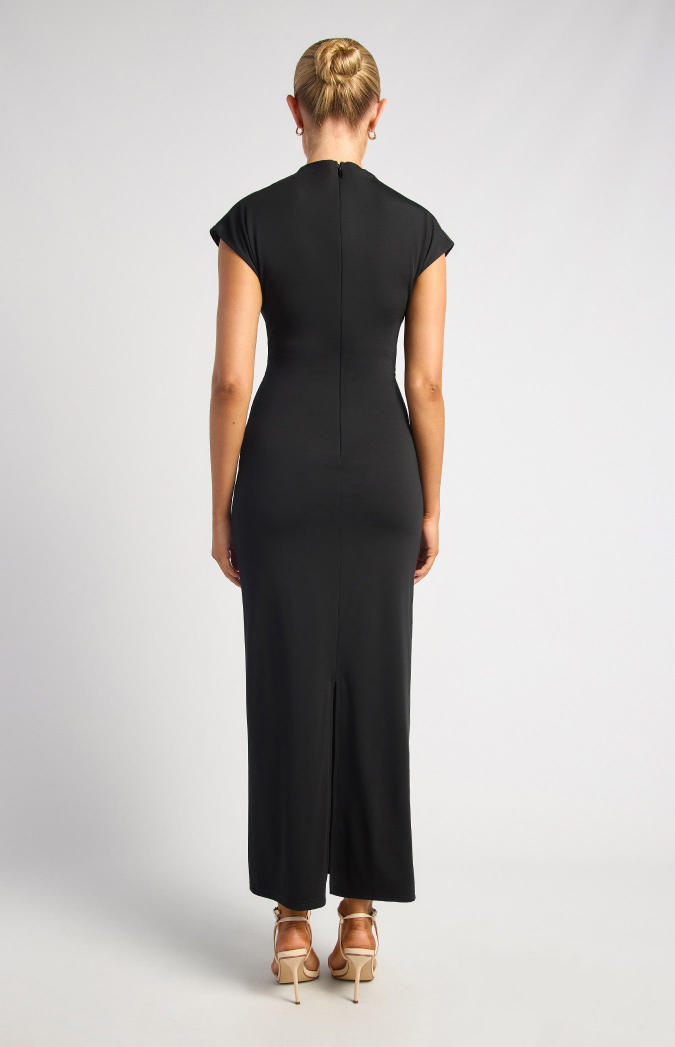 SOGNA COL DINNER DRESS Cap Sleeves With D-Ring Buckle Jersey Dress (SDR1941A)