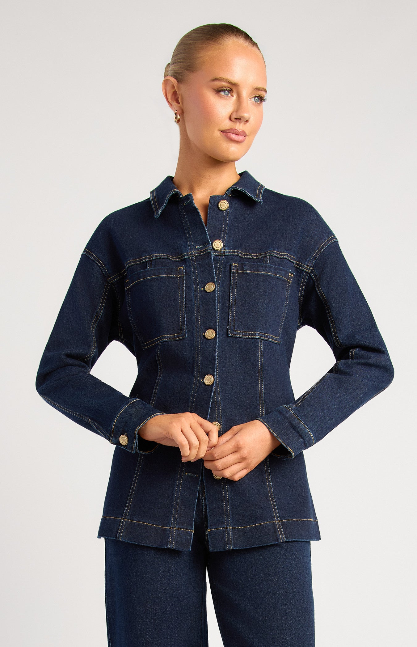 SOGNA COL DARK WASH DENIM JACKET- WDM656