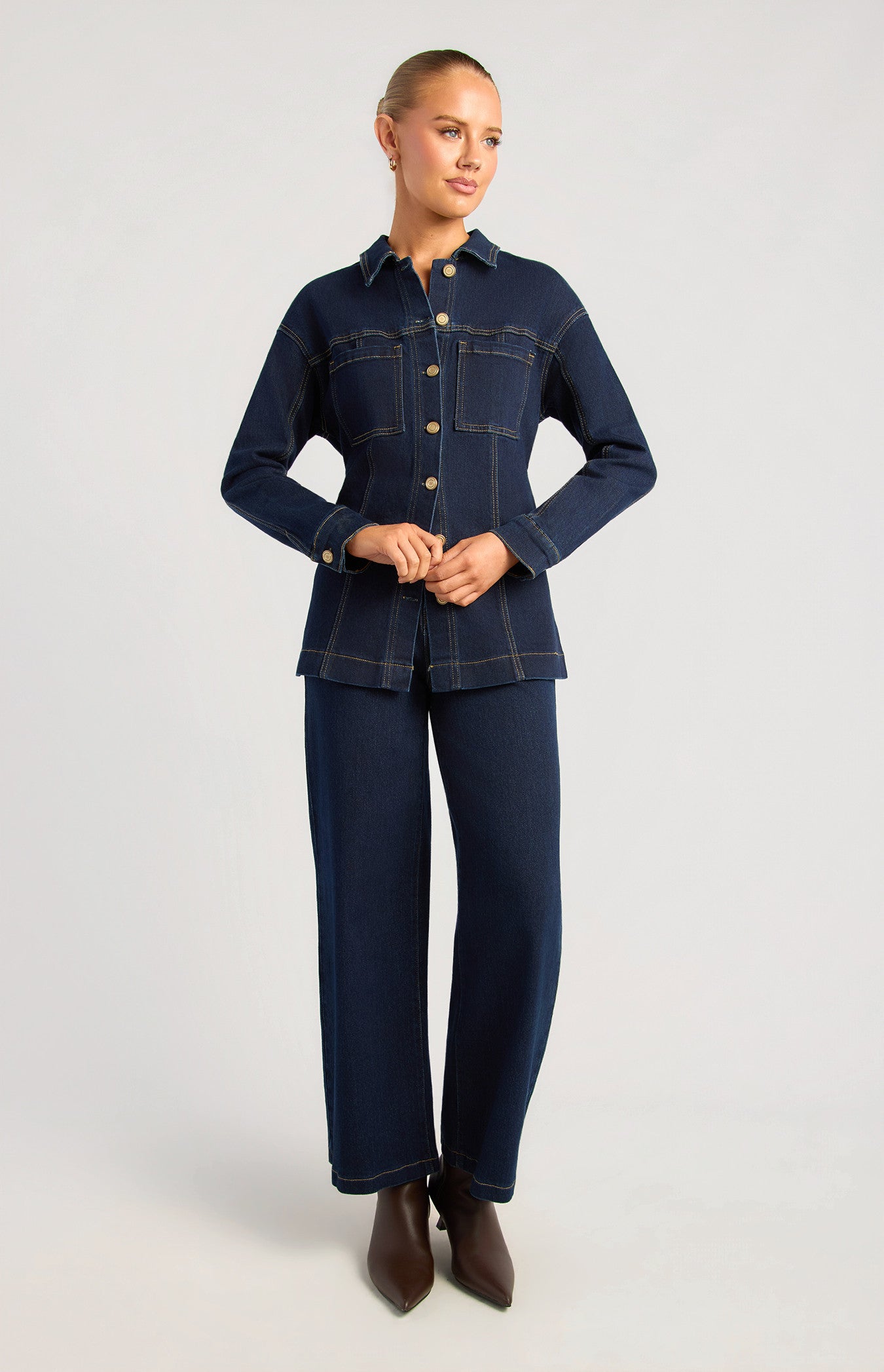 SOGNA COL DARK WASH DENIM JACKET- WDM656