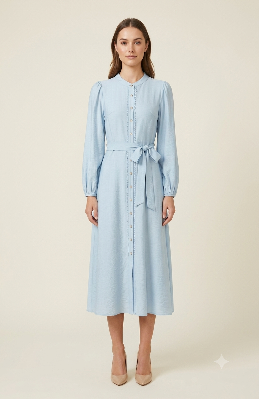 SOGNA Long-Sleeve Midi Dress 43250922-1