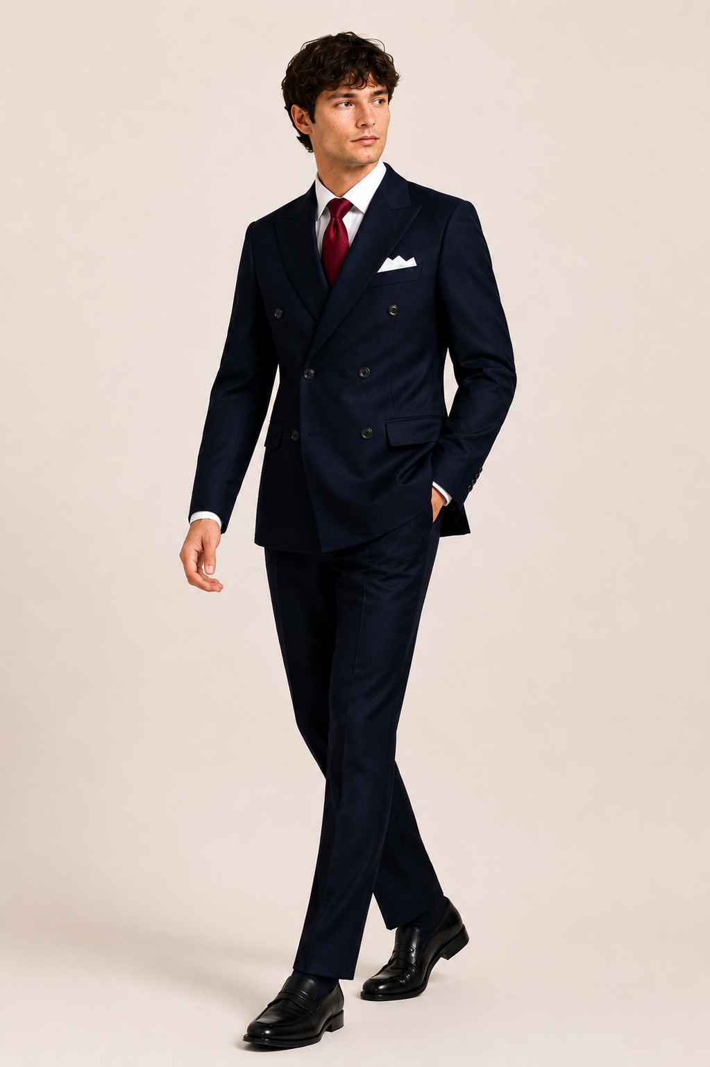 Tailored Col Double Breasted DB 110 Navy Jacket 5331 -12