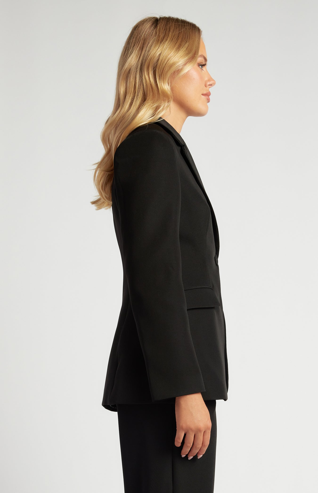 SOGNA women's cinched waist tailored blazer SJT398A in Black - image 5