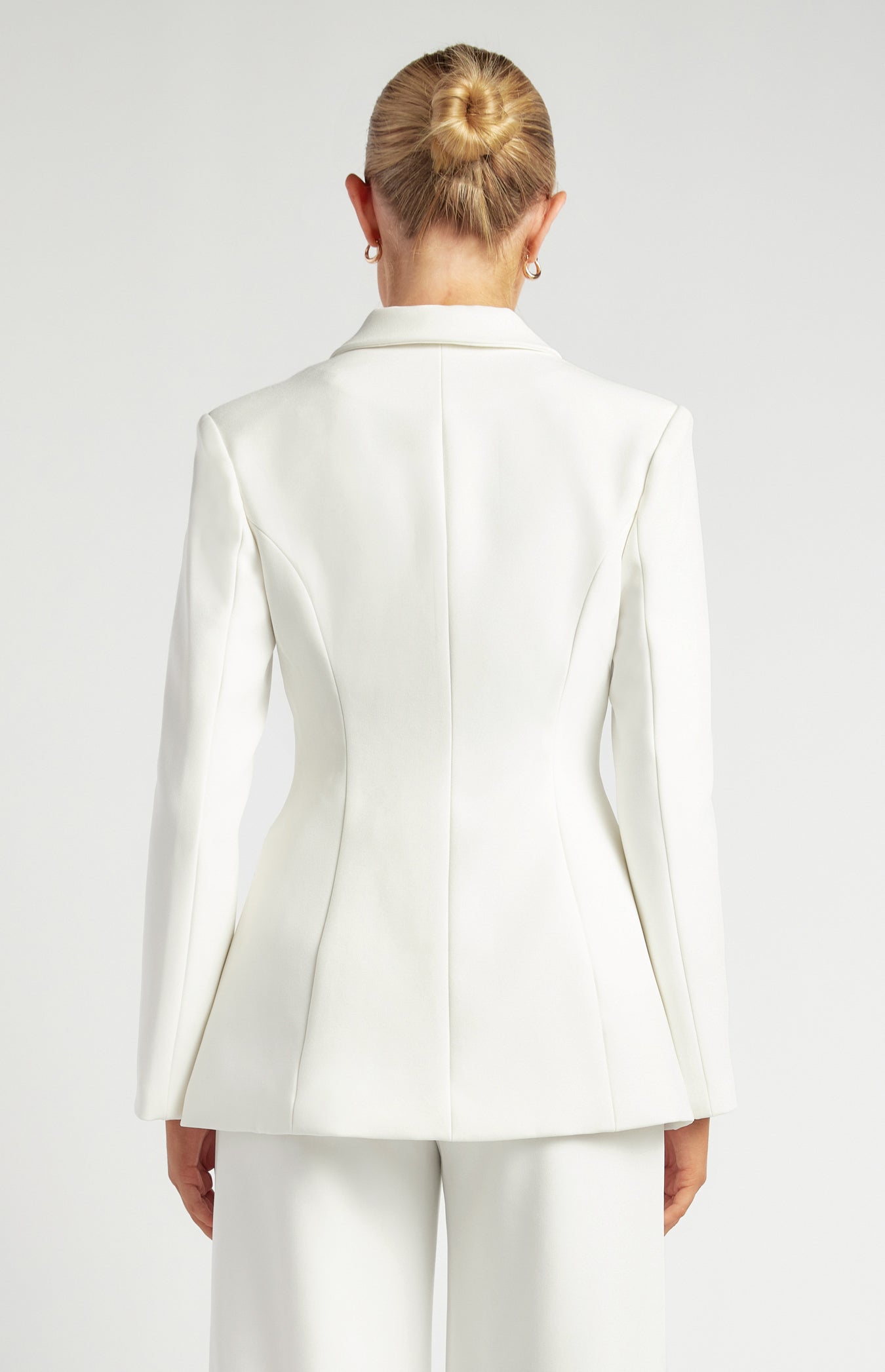 SOGNA women's cinched waist tailored blazer SJT398A in White - image 7