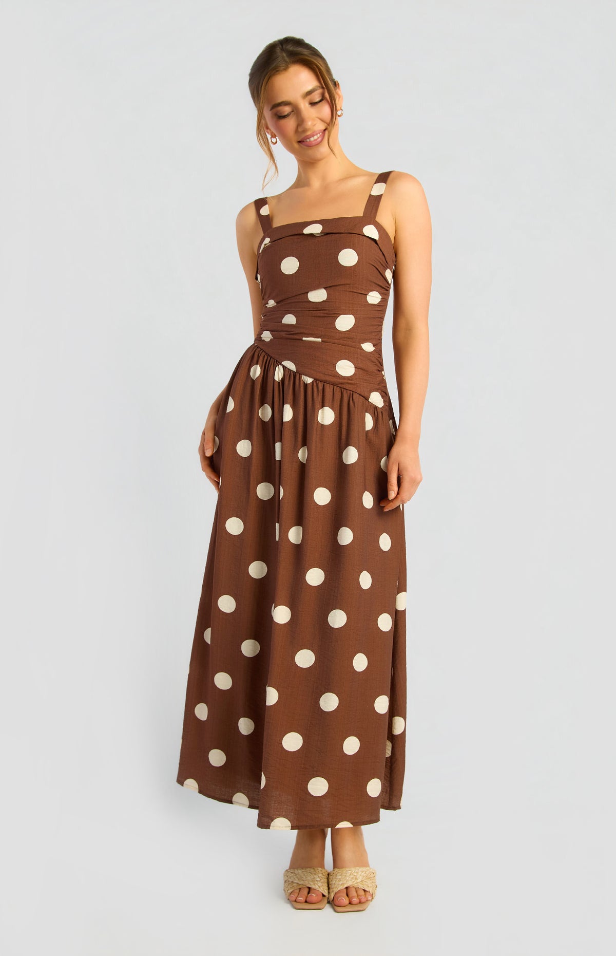 SOGNA SDR1995A dress in Chocolate Cream, front view