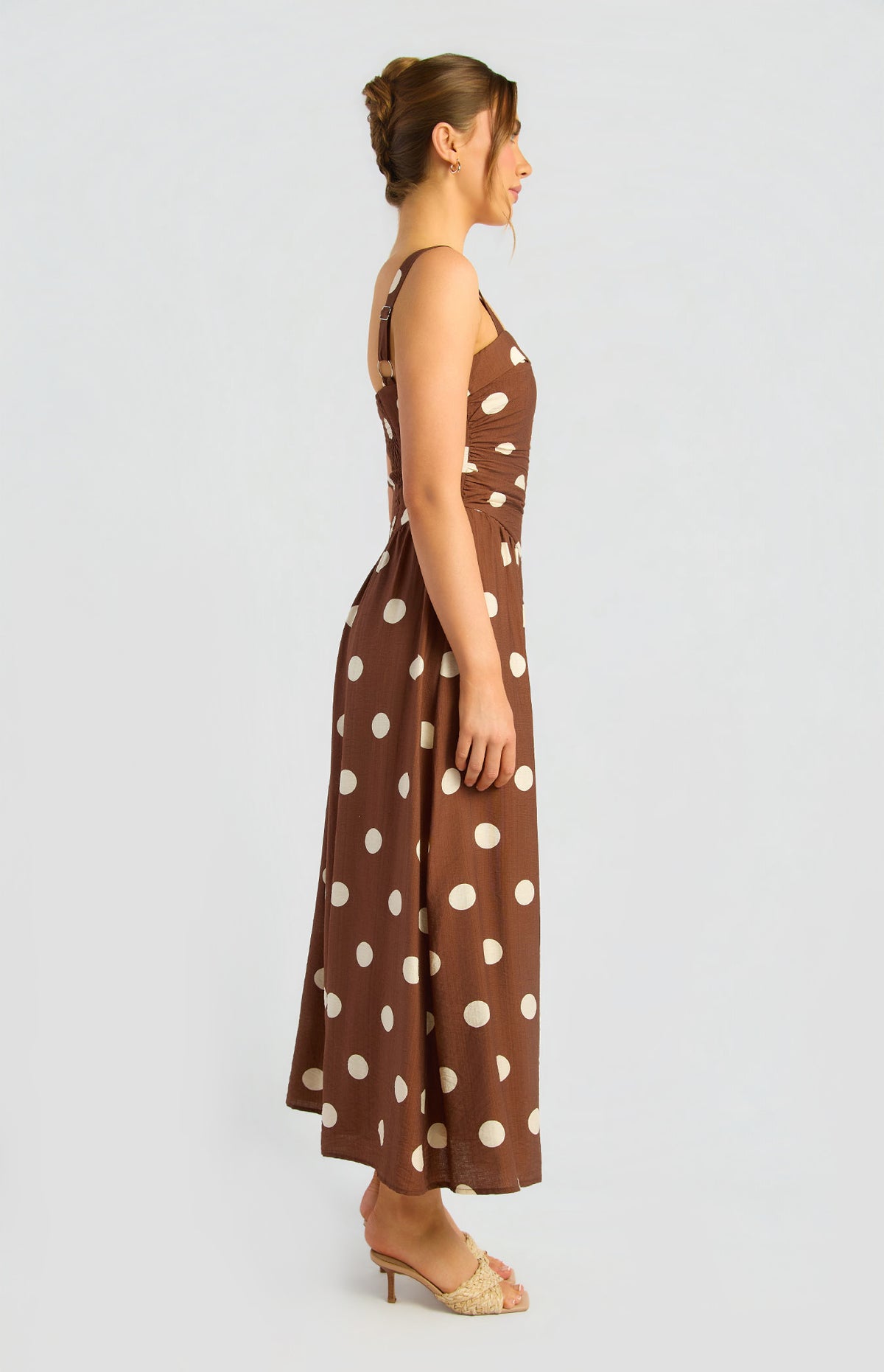 SOGNA SDR1995A dress in Chocolate Cream, side view