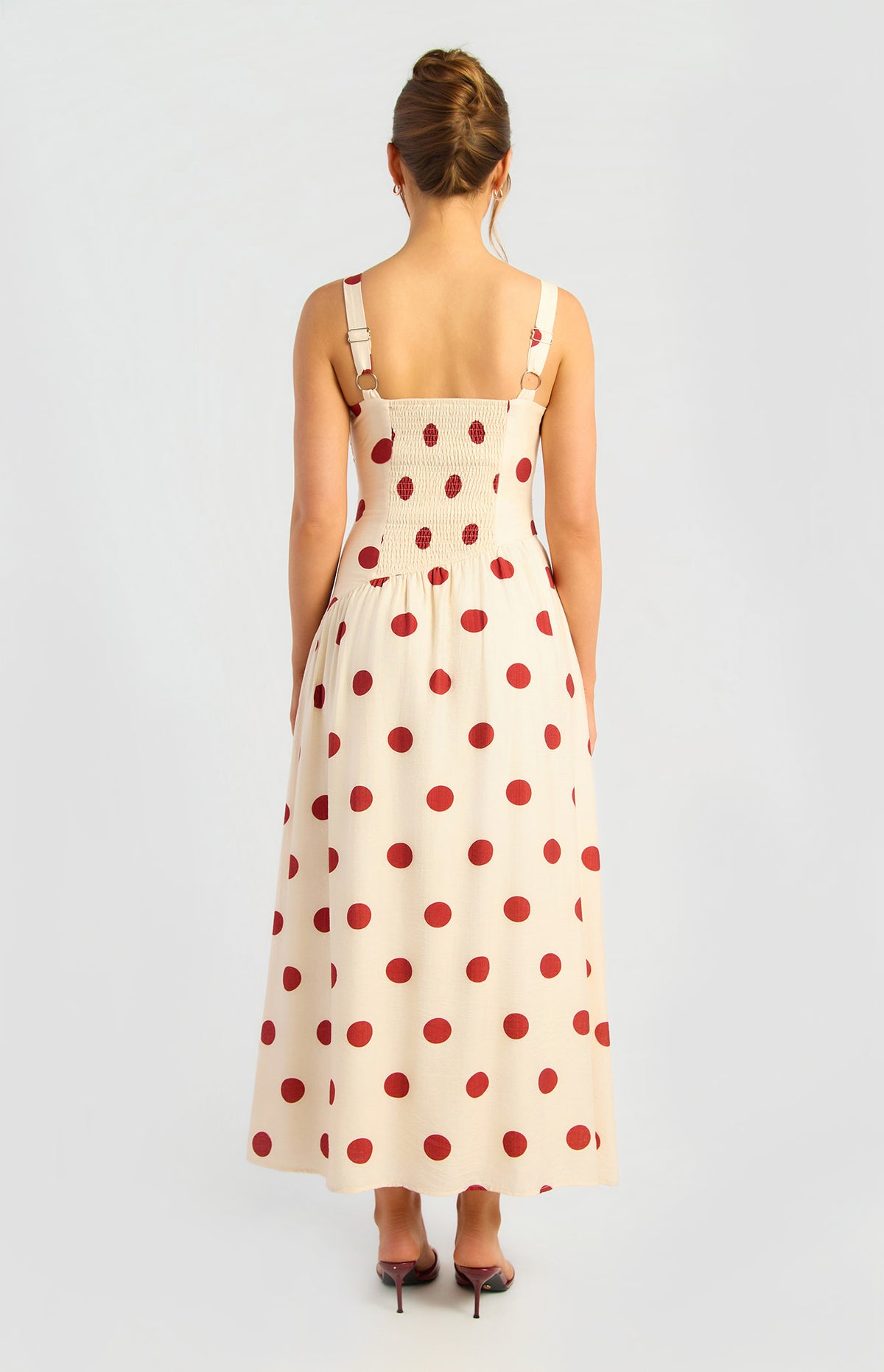 SOGNA SDR1995A dress in Cream Red, back view