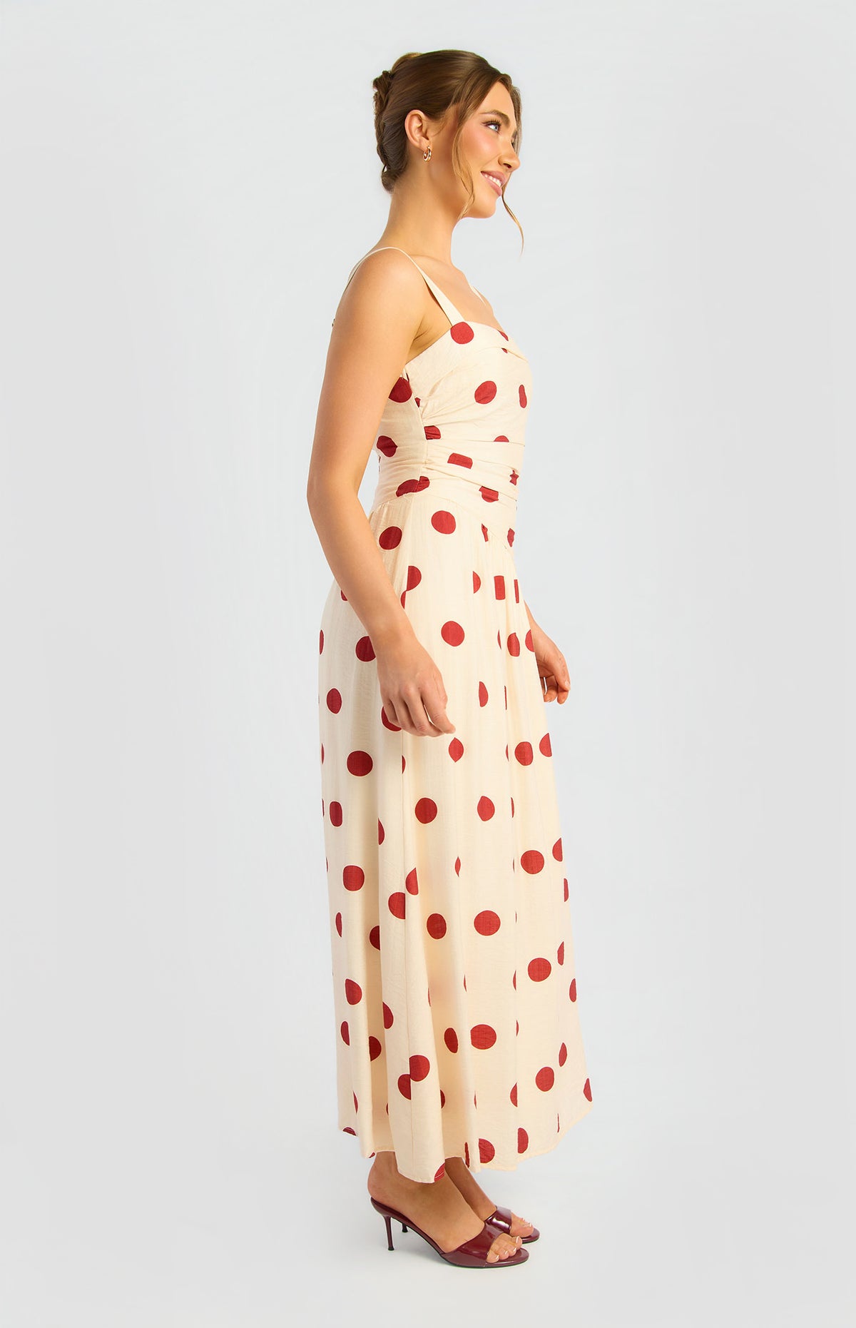 SOGNA SDR1995A dress in Cream Red, side view