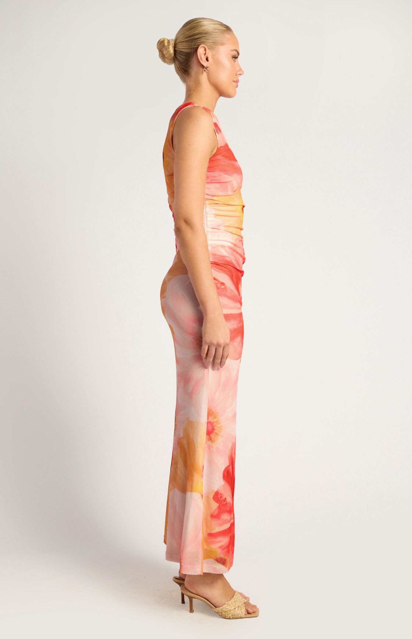 SOGNA COL Floral Print Asymmetric N Jersey Dress - SDR1795A